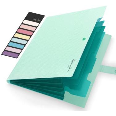 Imagem de Pasta de arquivos Sooez Accordion Letter Size for Document-Green
