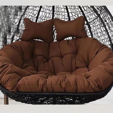 Imagem de Almofadas para cadeira de ovo penduradas à prova d'água almofada de assento espessa para cadeira de balanço duplo lavável almofada de cadeira de reposição cesta suspensa apenas almofada de cadeira