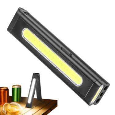 Imagem de Lanternas portáteis – Lanterna recarregável dobrável multimodo | Luz de LED ajustável potente | para acampamento ao ar livre, caminhadas, caça, pesca, falta de energia, escritório, garagem, homens e