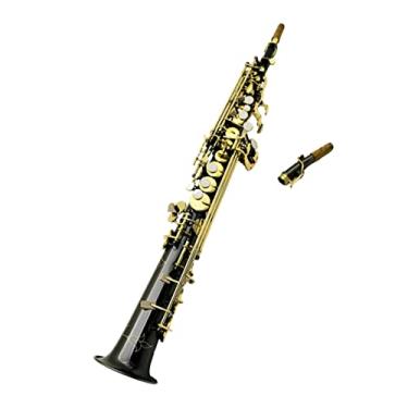 Imagem de Saxofone profissional Flat B botão banhado a ouro Saxofone padrão esculpido à mão