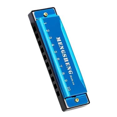 Imagem de Gaita de Blues de 10 buracos Portátil Instrumento Musical Presente de Natal (Cor: 02)