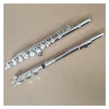 Imagem de Flauta de cobre branco banhado a níquel com 16 furos em tom C com acessórios