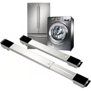 Imagem de Suporte Com Rodinhas Para Eletrodomésticos, Ajustável Para Geladeira, Fogão e Máquina de Lavar Roupa, Reforçado, Capacidade Até 200kg