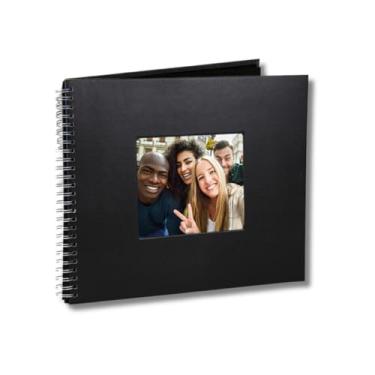 Imagem de Álbum de Fotos Scrapbook Preto TPFoto 30x30 Porta Retrato na Capa 20 Folhas