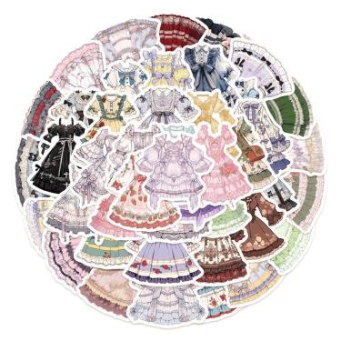 Imagem de Pacote de adesivos Lolitas Anime, 50 unidades de adesivos decorativos de desenhos animados