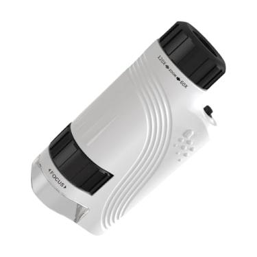 Imagem de Microscópio para crianças, brinquedo de observação de bolso de 60 a 120 x - com luz LED portátil para uso ao ar livre - para meninos, meninas, adolescentes, sala de aula, estudo, jardim, pátio