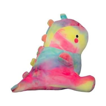 Imagem de Brinquedo De Pelúcia Dinossauro Colorido E Macio, Dinossauro Sentado, 