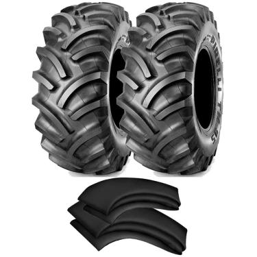 Imagem de Kit 2 Pneus 14.9-24 8 Lonas R1 Tube Type Tm95 Pirelli + 2 Camaras