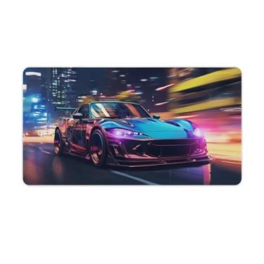 Imagem de HouLaiZhe JDM Car S2000 Neon Vaporwave Gaming Mouse Pads JDM Car Desk Pads Grandes Mousepads para Desktop Keyboard Computer Mat40X75cm