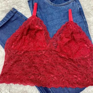 Imagem de Cropped Renda Plus - VM Store, Vermelho, 52/54
