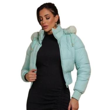 Imagem de Jaqueta Puffer Cropped - Lamora Modas, Verde, G