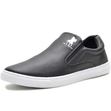 Imagem de Tênis Casual Slip On Masculino Polo Plus, Preto, 42