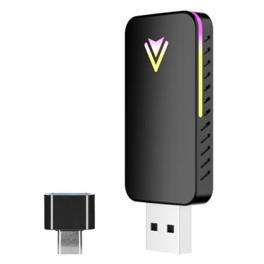 Imagem de Acouto Adaptador CarPlay Sem Fio, 5.0 USB Plug Play Auto Connect Com Luz Ambiente, para Smartphones Auto