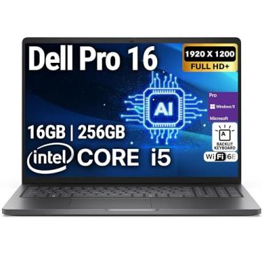 Imagem de Oemgenuine Dell Pro 16 PC16250 (substitui Latitude 3550) 16 polegadas FHD+ Display Business Laptop, Intel 10 Core i5-120U, 16GB DDR5 RAM, 256GB SSD, WiFi 6E + BT, teclado retroiluminado, webcam HD, RJ
