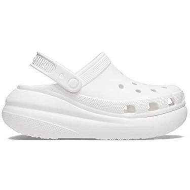 Imagem de CROCS Classic Crush Clog - White - M8W10 , 207521-100-M8W10, Unisex Adult , White , M8W10