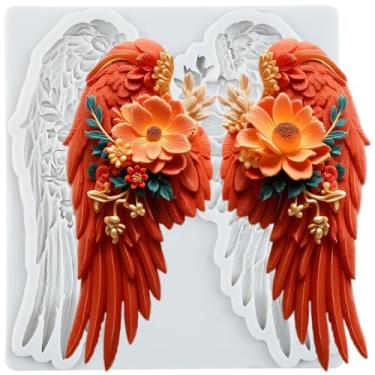 Imagem de MYPRACS Molde de silicone Wing Fondant para decoração de bolos de açúcar, topo de cupcake, pasta de goma de chocolate, argila de polímero