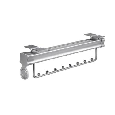 Imagem de Hhsdyl Varão Extensível Closet, Varão Closet Ajustável Resistente Cabideiro Telescópico para Calças e Roupas, Cinza,White,45.7cm