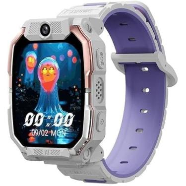 Imagem de Smartwatch HW infantil, GPS Com rastreador de Localização,Cartão SIM, Câmera, Para Meninos e Meninas, Multifuncional, Resistente à Água, Moderno (PRATA)