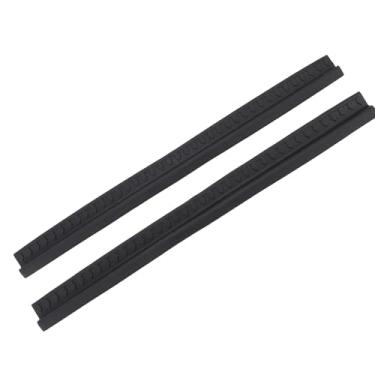 Imagem de Keenso Protetor do Peitoril da Porta, 2 Pces Placa de Proteção de Entrada de Borracha à Prova de Riscos Elegante Olhar Capa do Peitoril da Porta do Carro Com Instalação Simples