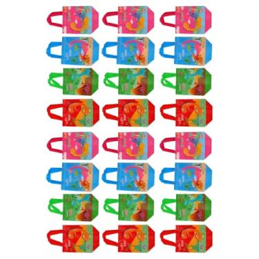 Imagem de GLOGLOW Sacos de Presente Com Tema de Dinossauro Fofo Com Alças, 24 Unidades de Sacos Dobráveis ​​de Não Tecido para Lembrancinhas de Festa para Festa de Aniversário, chá de bebê, Presente de Decorações Com Tema Jurássico