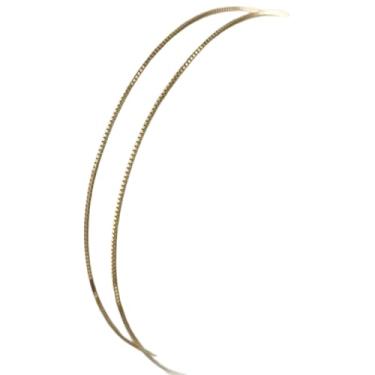 Imagem de Corrente Feminina Veneziana Ouro 18K 750 Maciça 45 cm Leve e Elegante com Certificado