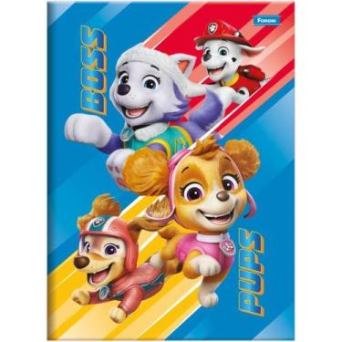 Imagem de Caderno Brochura 1/4 Capa Dura Patrulha Canina 80 Folhas Pacote com 5 
