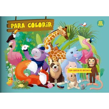 Imagem de Livro para Colorir Animativa, 20x14, Animais, 16 folhas, Pacote com 20