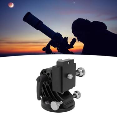Imagem de Tnfeeon Base de Ajuste de Latitude para Telescópio Skywatcher, Rosca de 3/8 de Polegada, Montagem Equatorial Ajustável de 0 a 90 Graus Com Alinhamento de Bolha e Astrofotografia (Tudo preto)