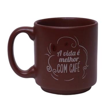 Imagem de Zonacriativa – Caneca Mini Tina A Vida é Melhor com Café 100ml em Cerâmica Importada | Base Empilhável | Presente Criativo e Colecionável