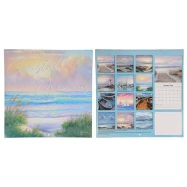 Imagem de Calendário de parede 2026 - estilos inspiradores mensais - 30 x 30 cm (sonhos costeiros)