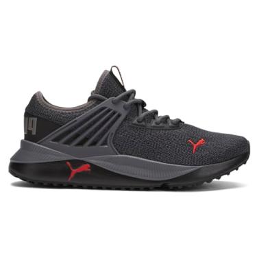 Imagem de PUMA Tênis masculino Pacer Future, Castlerock - preto, vermelho de alto risco, 8.5
