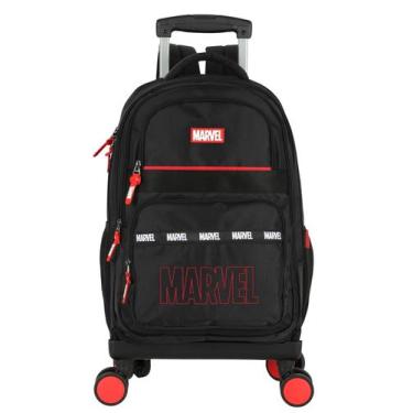 Imagem de Mochila Escolar 4 Rodas e Costas Marvel Avengers Luxo MC50032 - Luxcel