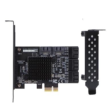 Imagem de LiebeWH Placa de Expansão PCIe, Placa Controladora de 8 Portas 3.0 para Unidades de Armazenamento HDD SSD Com Transferência de Alta Velocidade para PCs Desktop