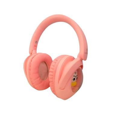 Imagem de Headphone Bluetooth Gatinho Rosa KA-9873, Fone de Ouvido Sem Fio com Design de Gato, 40mm Driver, 300mAh Bateria, 20Hz-20KHz