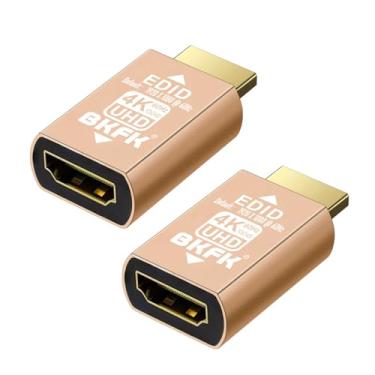 Imagem de BKFK Adaptador de emulador HDMI edid, emuladores, passagem confiável para extensor/receptor AV/Divisores de vídeo (4K-2Pack-default1080P)
