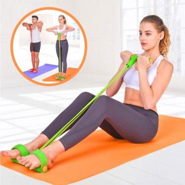 Imagem de Elástico Extensor 2 Elásticos Exercícios Academia Yoga Pilates Fisiote