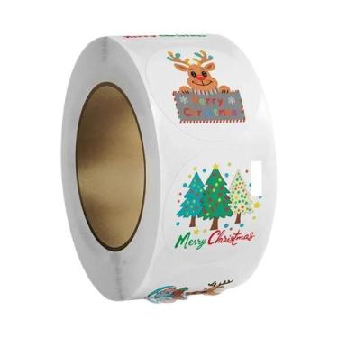 Imagem de 500PCS Adesivos De Feliz Natal Para Presentes DIY, Embalagens De Confe