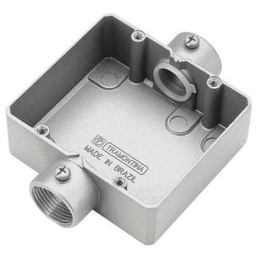 Imagem de Condulete Duplo Tipo ""CD"" sem Tampa e Rosca BSP de 3/4"" Polegadas -