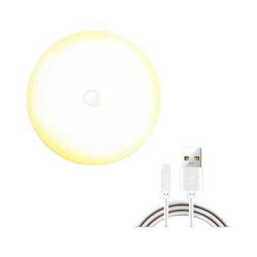 Imagem de Luz Noturna LED Recarregável Por USB Com Sensor De Movimento, Lâmpada 