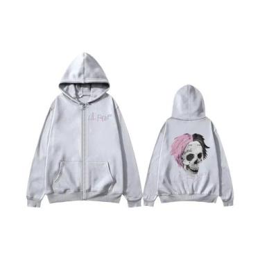 Imagem de Moletom Masculino Oversized Retro Hip-hop De Algodão Com Estampa Lil P