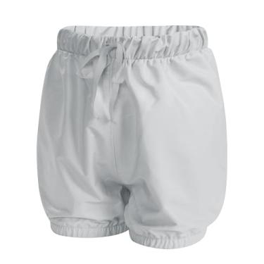 Imagem de Calças de plástico para adultos, capas de fraldas impermeáveis para incontinência, roupa íntima à prova de vazamento para mulheres e homens, calcinhas protetoras laváveis reutilizáveis (cinza, 3GG)