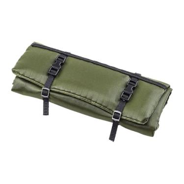 Imagem de simhoa Saco de dormir RC Adventures, item colecionável autêntico, acessório de brinquedo para veículos criativos, ornamento para exibição de carros 1/10 D90, Verde 19.8x9.2x1cm