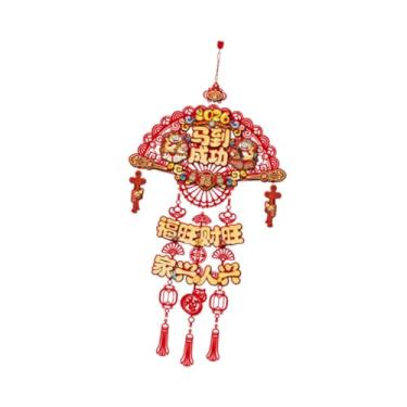 Imagem de Fancyes Enfeite de Ano Chinês para Pendurar, Ano do Cavalo, Ornamento Vermelho Decorativo 2026, Artigos para Festas, Porta de Casa ou Escritório, Fã