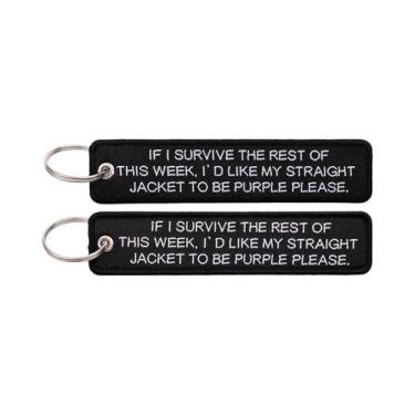 Imagem de Chaveiro Bordado Cool Man Série De Citações Etiquetas Para Carros Moto