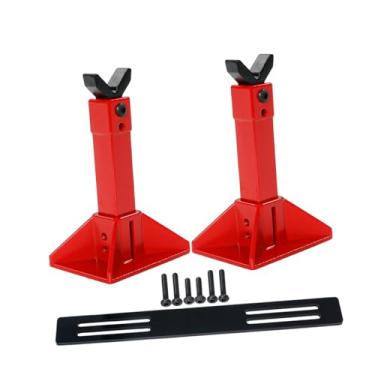 Imagem de Kokiya Suportes de reparo de modelos Jack Stands, coleção de artesanato, adereços fotográficos, escultura em miniatura inovadora pintada à mão para oficinas, Vermelho