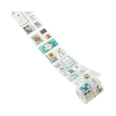 Imagem de Fita Adesiva Decorativa Vintage Natural Washi Tape Com Estampa De Corr