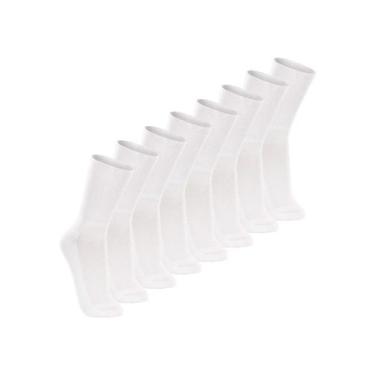 Imagem de Kit com 8 Pares de Meias Cano Longo Lupo 1540-002, Branco