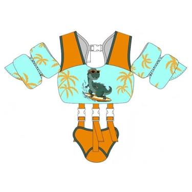 Imagem de Gogokids Colete de natação infantil para crianças de 11 a 29,9 kg, boias de segurança duplas, asas de água, jaqueta de natação infantil com alças removíveis na virilha para meninos e meninas de 1 2, 3