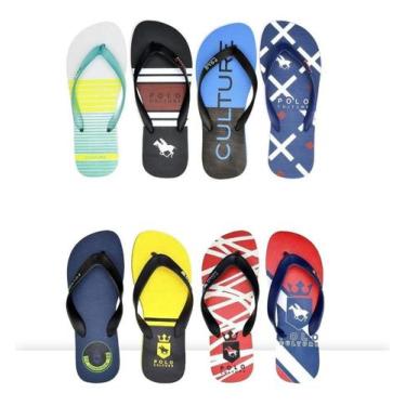 Imagem de Kit 15 Pares Chinelo Masculino Polo Culture, 40, Preto