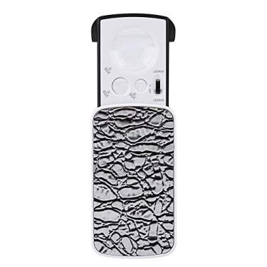 Imagem de Naroote Lupa de Joias LED Lupa óptica 30x / 60x / 90x de Alta Definição Com 3 Fontes de Luz para Selos, Moedas e Avaliação de Joias Preto/prata (Prata)